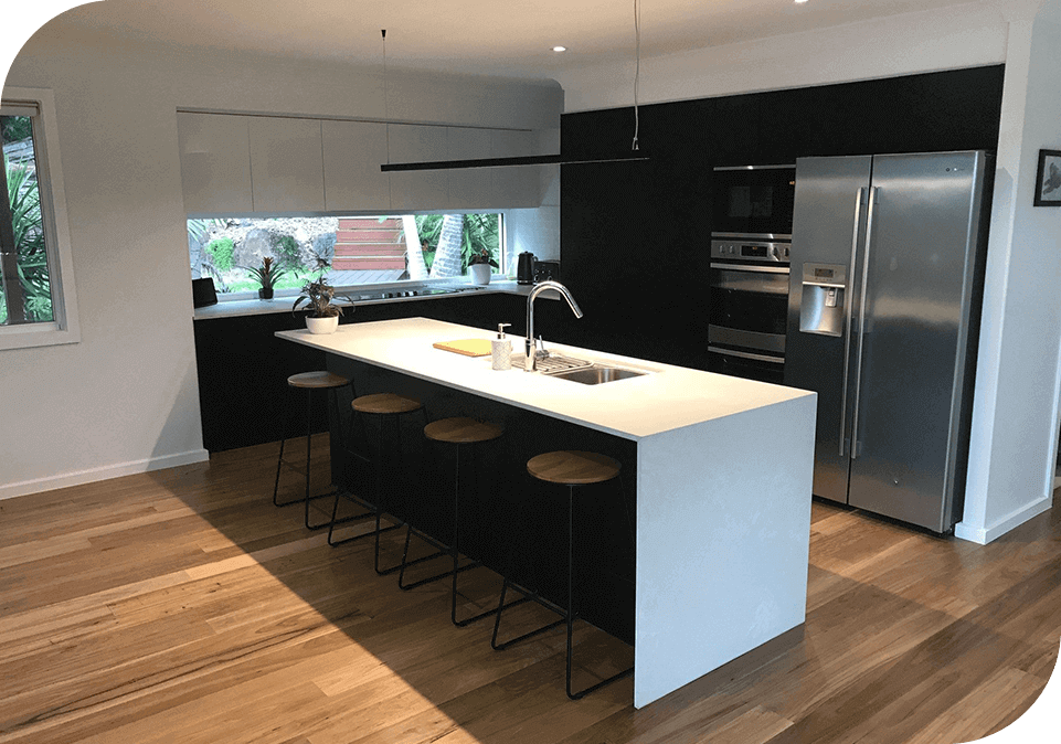 Black Kitchen Theme — Home Builders in Gold Coast, QLD