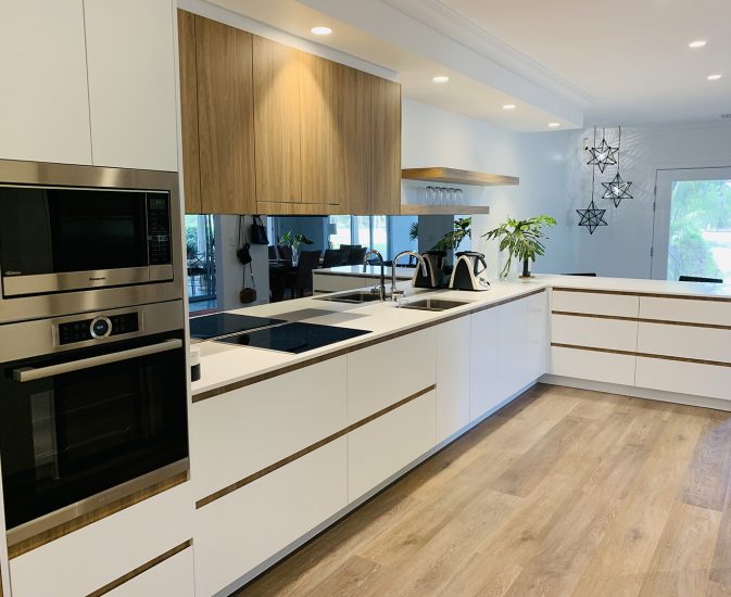 Neat White Kitchen — Home Builders in Gold Coast, QLD