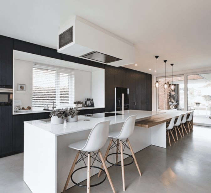 Kitchen with Center Tops — Home Builders in Gold Coast, QLD